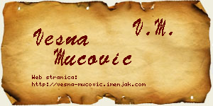 Vesna Mucović vizit kartica